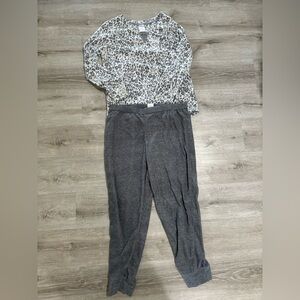 Gray leopard matching pajamas